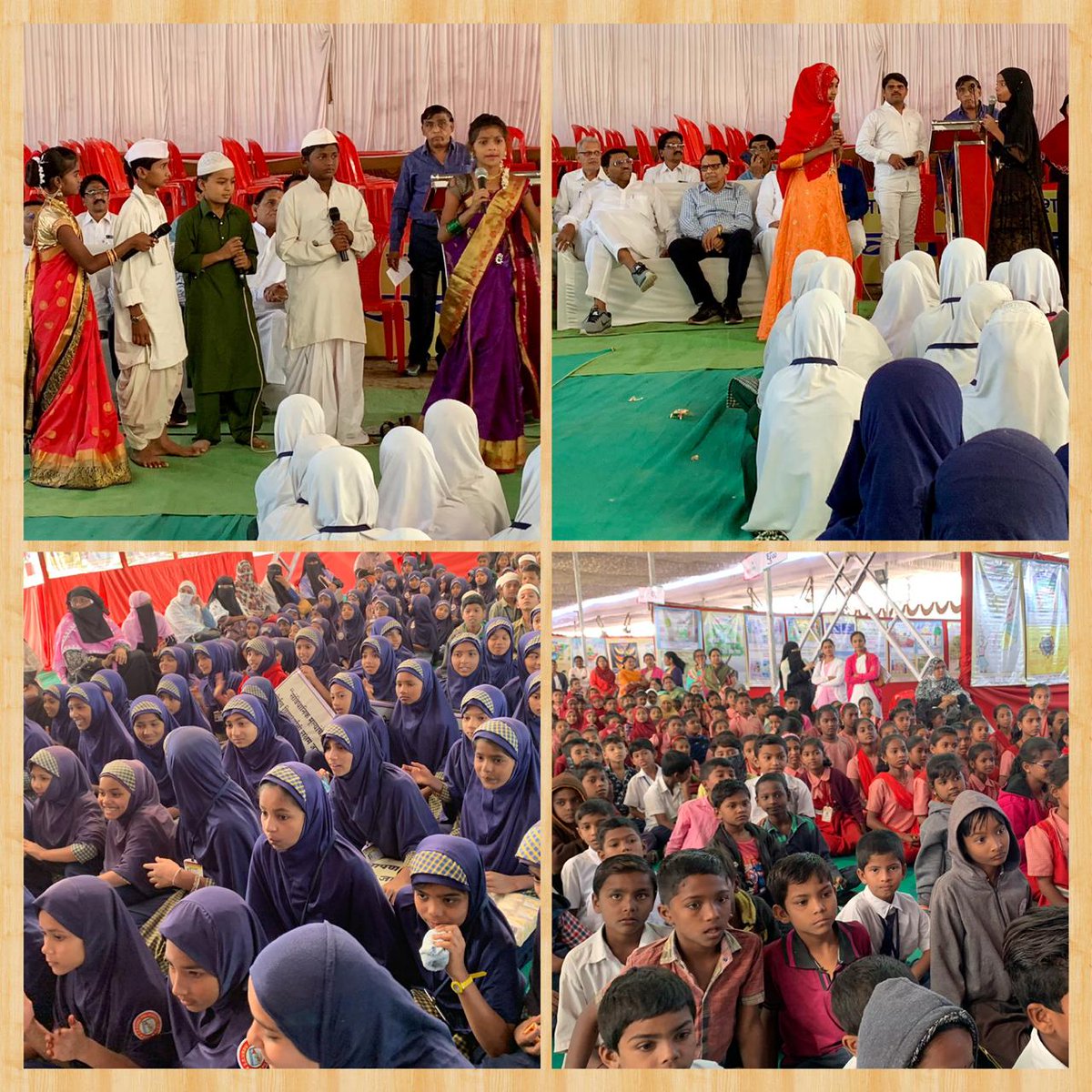 School children were excited and were enthusiastically cheering all the performers, while short skits were presented on values inculcated and imbibed through #Mulyavardhan program at poster exhibition in #Beed, at #Mulyavardhan2020 dist wise tour on 13th Jan.

#valueeducation