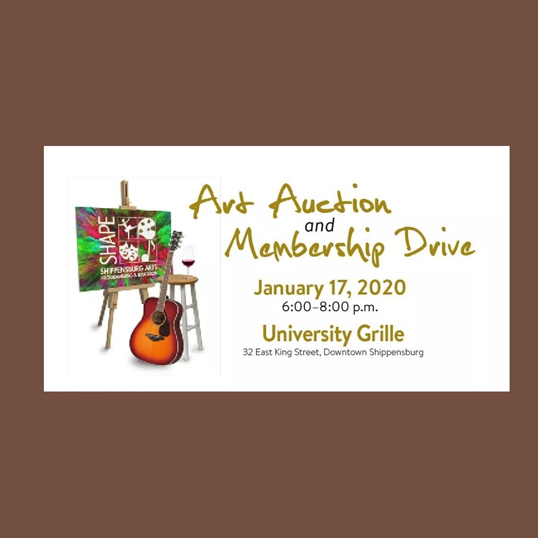 SHAPEgallery's tweet photo. Annual art auction and membership drive this Friday January 17, 2020. https://t.co/RDoRiKoRIi