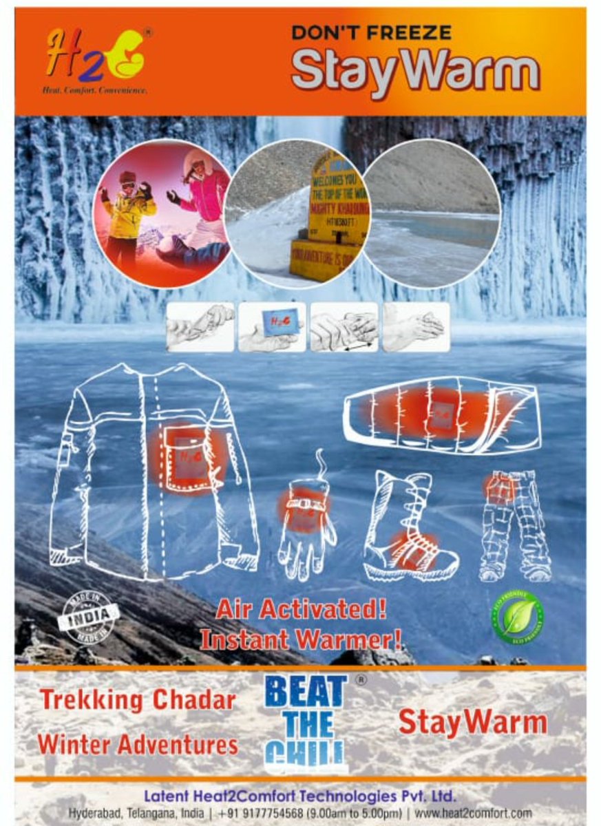 StayWarm will be really handy to #beatthechill for all the dedicated crew in this harsh weather. Dont Freeze, StayWarm instant, portable, nonelectric Warmer for hands and body. Contact 8754464114 . 100% made in India product by #IITBombay Alumni.