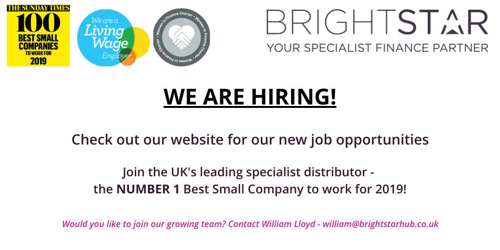 We have SIX vacancies at @BrightstarHUB - follow the link today to apply brightstarhub.co.uk/careers/