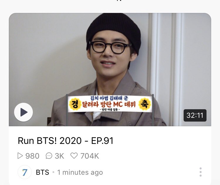 ARMYS_ABP's tweet photo. O Run BTS 2020 está de volta com o ep.91!!
Podemos usar às seguintes hastag’s pela volta:
#Run_BTS
#RunBtsDeVolta
#Run91
@BTS_twt 💜 https://t.co/nk1Qvh7Hou