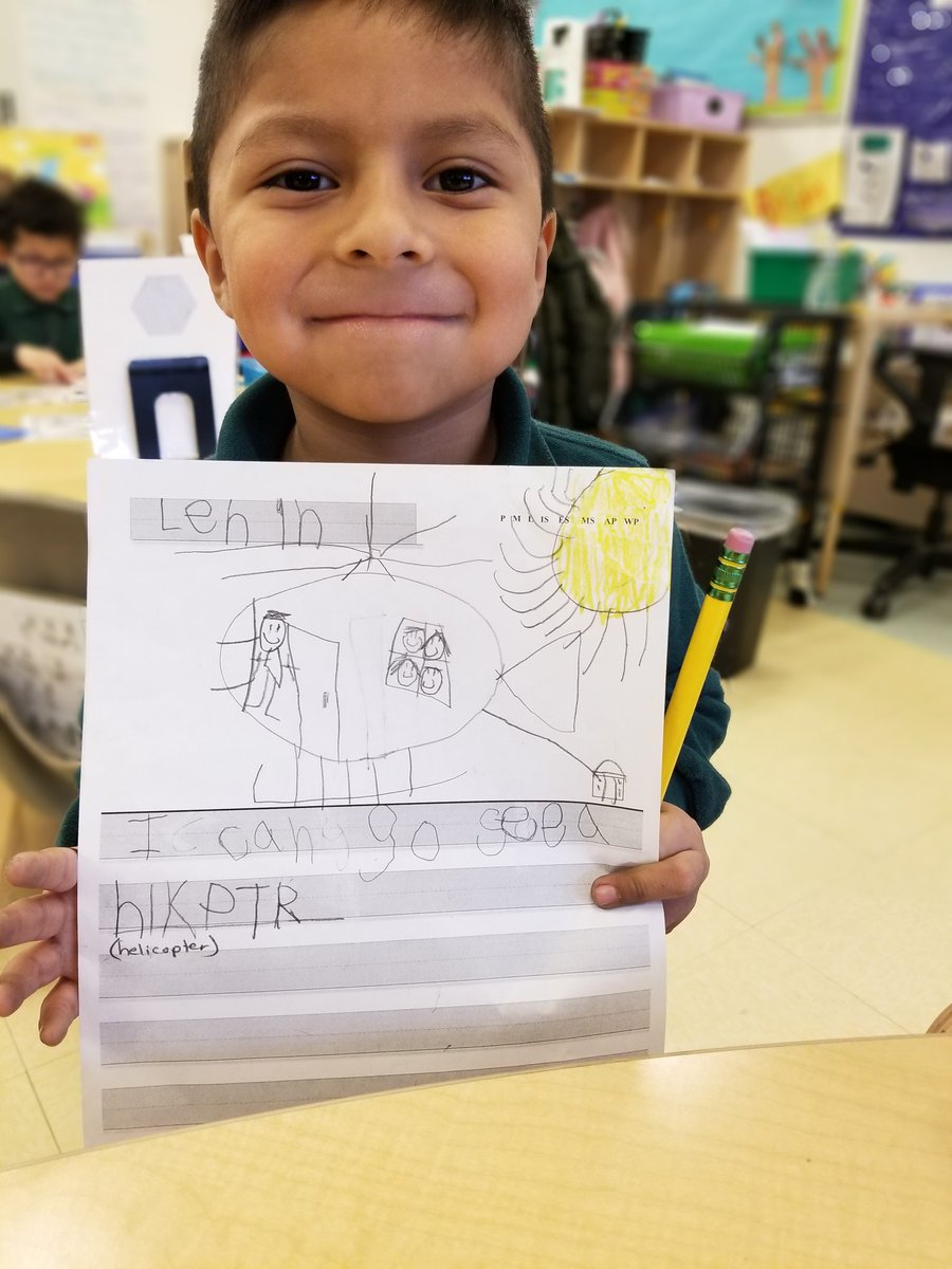 CavsKids's tweet image. Kinders #selfregulating &amp;amp; taking pride in their center work. Lenin wrote about transportation🚁 using sight words and Julianna is making a CVC word book! #kinderliteracy #weloveschool #wcmm @ElementaryGlc