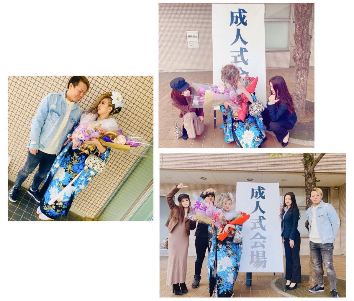m________921's tweet photo. ・
成人式💐

やっぱなっちゃんNo.1やね😌

色んな人来てくれてみんなに花貰ってうれぴい😬⭐

やっともえぽちゃ成人しました✌️
・ https://t.co/qa5AgmYNmw