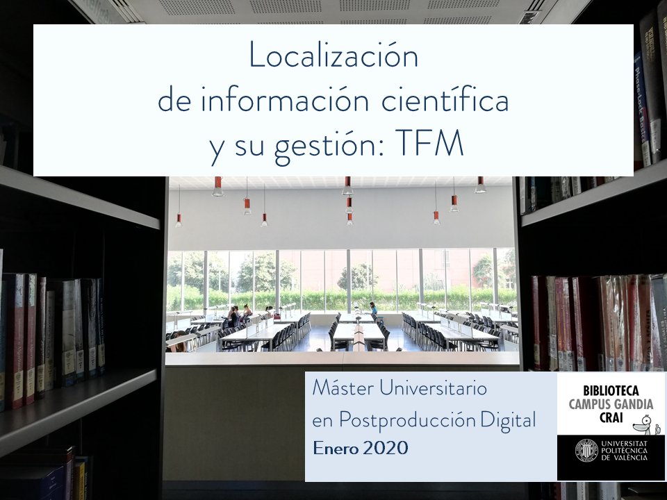 🔝🔝La #formación en competencias es un objetivo clave para este 2020. Hoy #informacióncientífica y #TFM para nuestros alumnos de #Master @UPVCampusGandia #formacionalacarta #BibliotecaUniversitaria