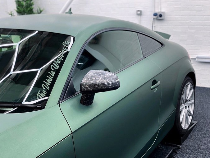 VWC Leeds on X: Check out this Audi TT now complete with an exterior  colour change wrap in @3M Matte Pine Green 💚 • We also added rear window  tints, a new