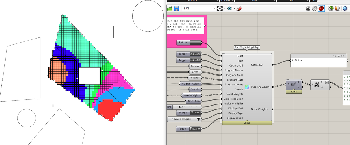 _m_juliani's tweet photo. First GH Plugin!! Check out PlanBee for Grasshopper: A small and growing collection of utilities to compute floor plan features and in turn produce Kohonen Self-Organizing Feature Maps (SOMs). Download and check out sample files! https://t.co/y6vzhkVUOK https://t.co/CmZz5gX4Jt
