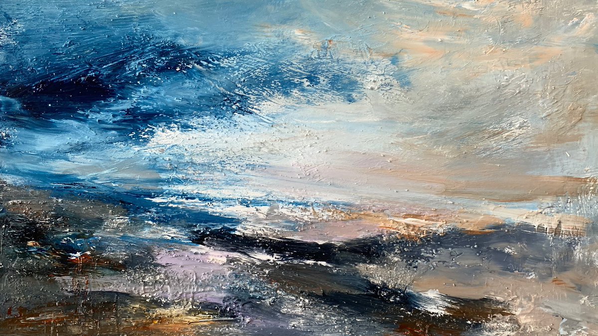 emma_whitelock's tweet photo. Litte one not finished yet but liking that dramatic sky... #boldstart https://t.co/p3K48wR2jf