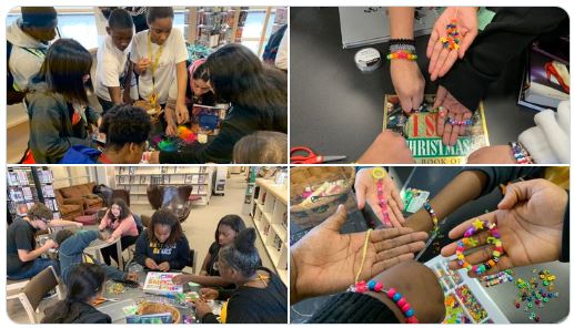 Alief_Libraries's tweet photo. Make jewelry for friends in an #AliefLibrary. These libraries are open this morning: @ElsikRamsRead, @KerrLibrary, @HHSBearsLibrary, @AliefMSlibrary, @readingwarriors, @KMSBks, #HolubLibrary, and @OdonnellLibrary. https://t.co/2k1RkumSsY