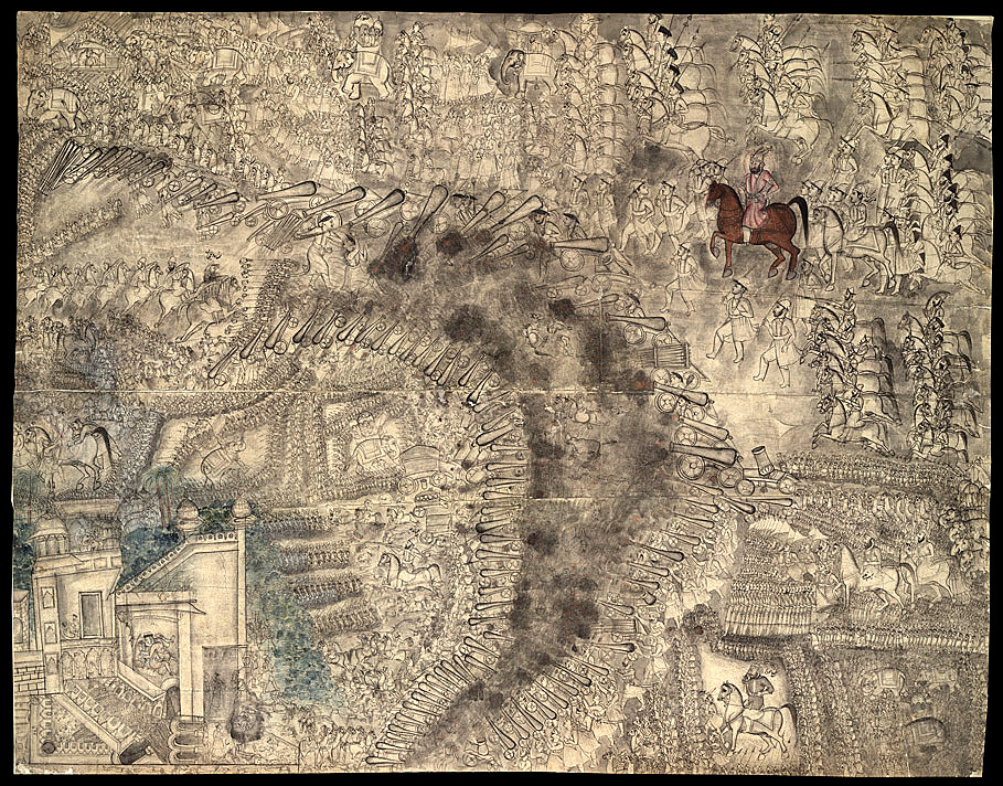 On_ThisDay_'s tweet photo. #OnThisDay, 14 January, 1761,  The Third Battle of Panipat was fought in India between the Afghans under Ahmad Shah Durrani and the Marathas.

In the painting, Ahmad Shah Abdali is shown sitting on a brown horse. https://t.co/KXDXcvyaI5