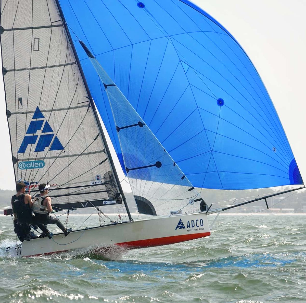 allen_sailing's tweet photo. FULL SEND MODE! 🚀⛵🚀
•
The Allen supported ADCO and Eric's lads went full send on the Allen sponsored day at the @aussieskiffs Nationals.
•
#skiffsailing #16ftskiff #fullsend #sendit #sailing #aussieskiffy https://t.co/OIJu42McKM
