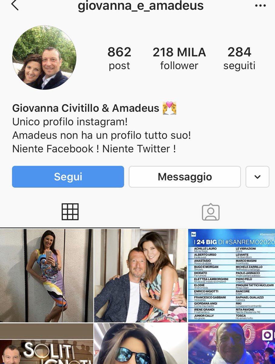 Selvaggia Lucarelli on X: Ragazzi, parlando di Sanremo, non ci siamo  soffermati sulla vera notizia: lo conduce uno che ha il profilo di coppia  su Instagram.  / X