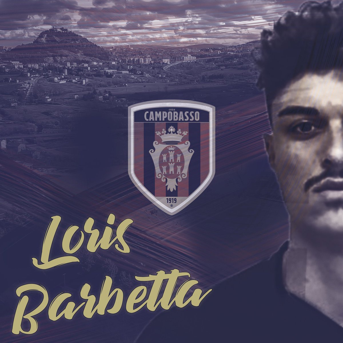 sscampobasso's tweet photo. 🔴🔵 BENVENUTO LORIS!
Alla corte di mister Cudini arriva un under di spessore.
👉Leggi tutto: https://t.co/FHGrGMUmnc
#calciomercato #barbetta #campobassocalcio https://t.co/0uKlCe1F71