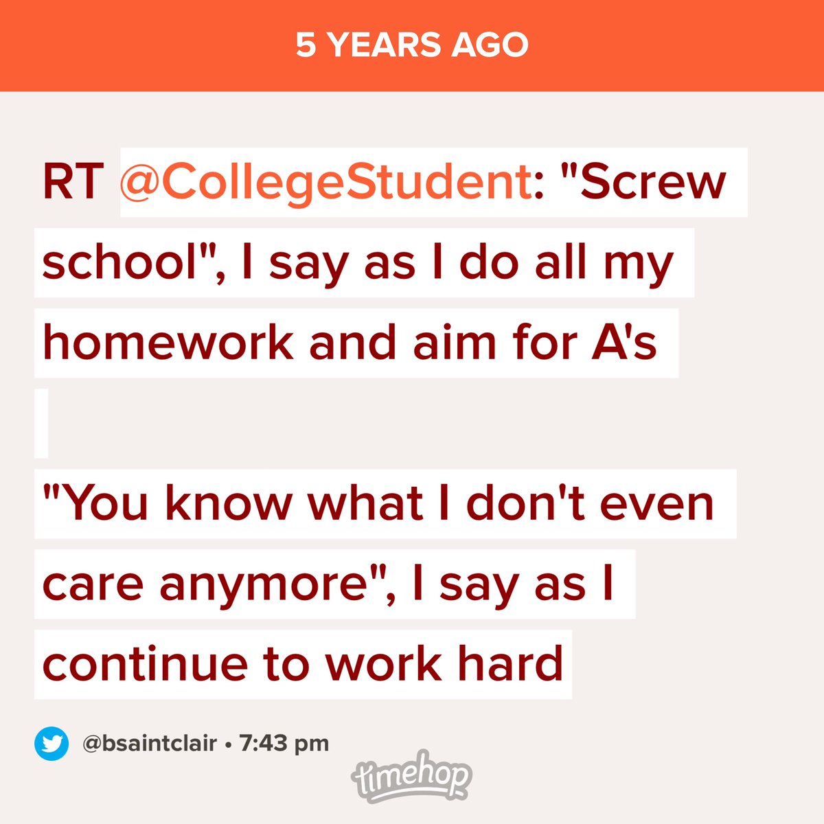 bsaintclair's tweet image. Still me