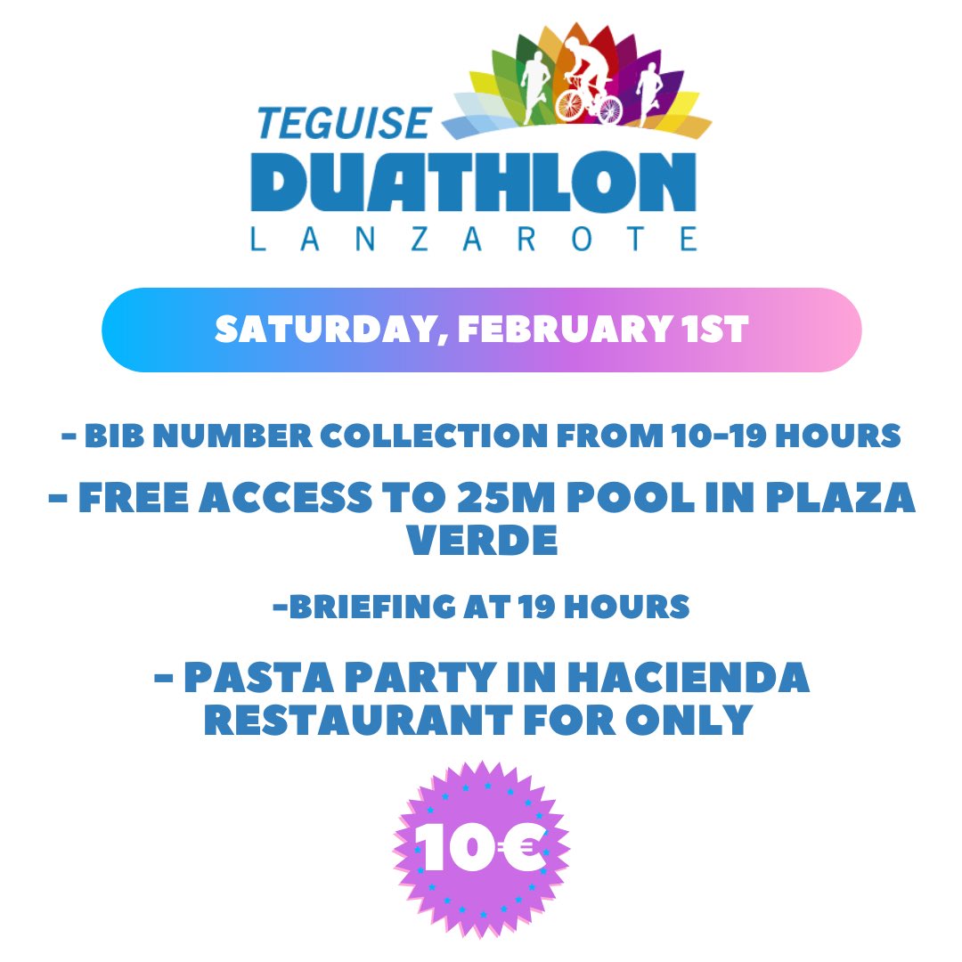 🇪🇸¿Aún no te has apuntado a Lanzarote International Duathlon? Hazlo ahora y consigue estas ventajas por ser participante de esta edición.

🇬🇧Aren’t you registered in Lanzarote International Duathlon yet? Do it now and get the advantages of being a participant in this edition.
