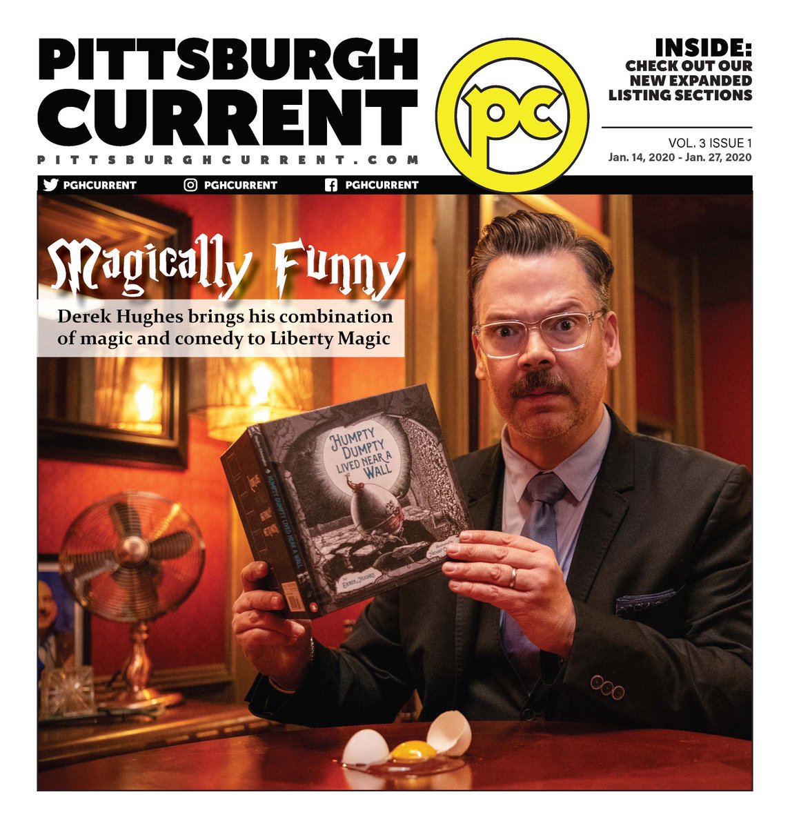 PINJNews's tweet photo. Make your Tuesday morning magic. Pick up Vol. 3, Issue 1. Check out Senior Magic Correspondent @reedkat_ 's story on the newest #LibertyMagic resident, Derek Hughes. Cover photo by @jake_mysliwczyk. #ohohitsmagic https://t.co/hENGgEUgx6