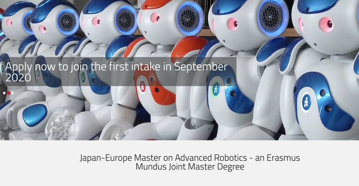 TIMEAssociation's tweet photo. Exciting #jointmaster (#JEMARO) btw #Japan (@KeioGlob) and #Europe(@CentraleNantes, @UniGenova )! One of the first #ErasmusMundus programs under the joint call btw EU and #MEXT in Japan. Prog. in #AdvancedRobotics and #ArtificialIntelligence.Application: https://t.co/itv6JH5iZ6 https://t.co/gVhQcN2rbs