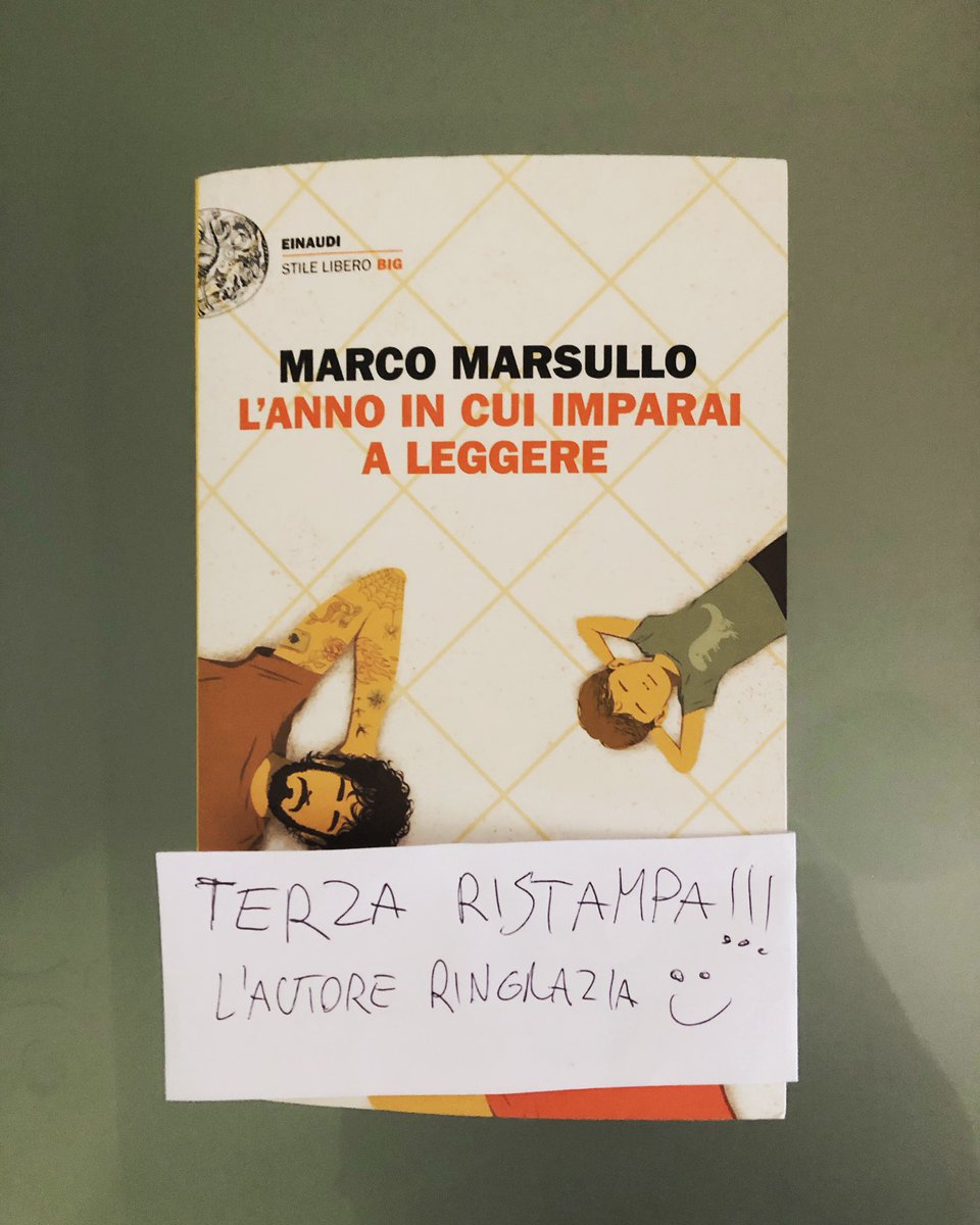 Terza ristampa! GRAZIE!
<a href="/Einaudieditore/">Einaudi editore</a>