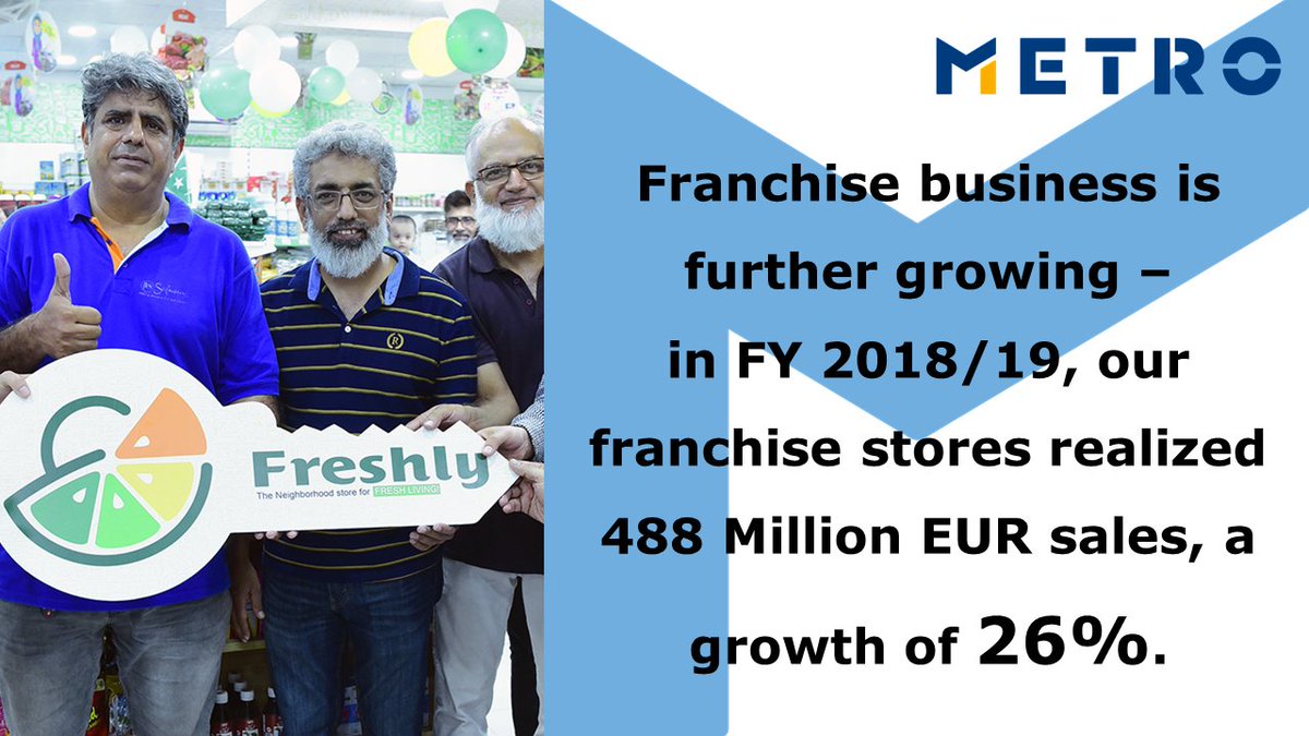 METRO_News's tweet photo. We at METRO are present with our franchise business in 9 countries with a total of 7,460 stores. #MPULSE took a closer look at our franchise business "Freshly" in Pakistan: 👉 https://t.co/iXmbzn0hYu #METROfact #movinggoods /kk https://t.co/k6GAu0h4CQ