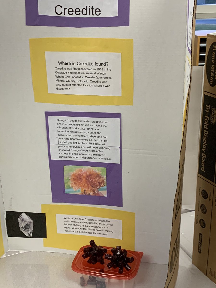 McManusBAM's tweet photo. Ms. Wilson’s 6th grade science S’s created a mineral museum! S’s researched and made creative models of minerals from materials of their choosing!  @gcasd_k12 #gcasdempower https://t.co/Dcmn2ftaYF