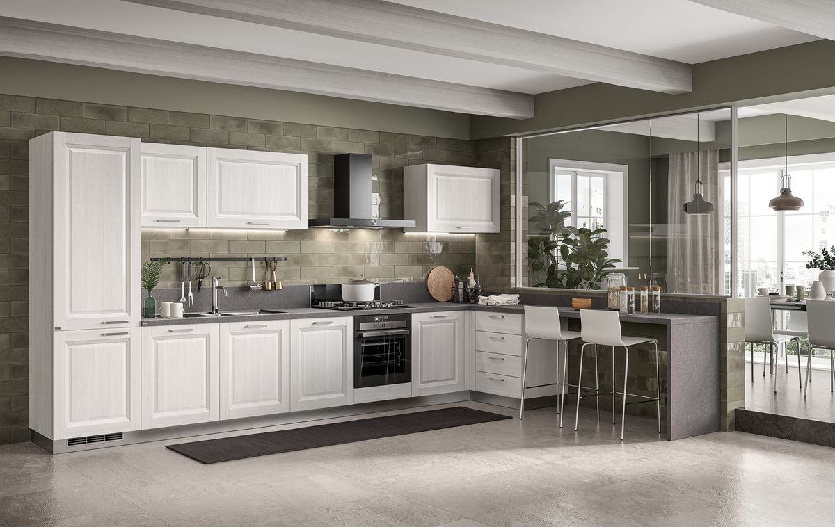 scavolini's tweet photo. Family, la cucina pensata per chi ama vivere il design senza dimenticare il senso di familiarità dell’arredo cucina. La sua caratteristica principale? Anta telaio con bugna che dona alla cucina un sapore – appunto – familiare. https://t.co/V543Xj7dnq https://t.co/mkpi54TAAe