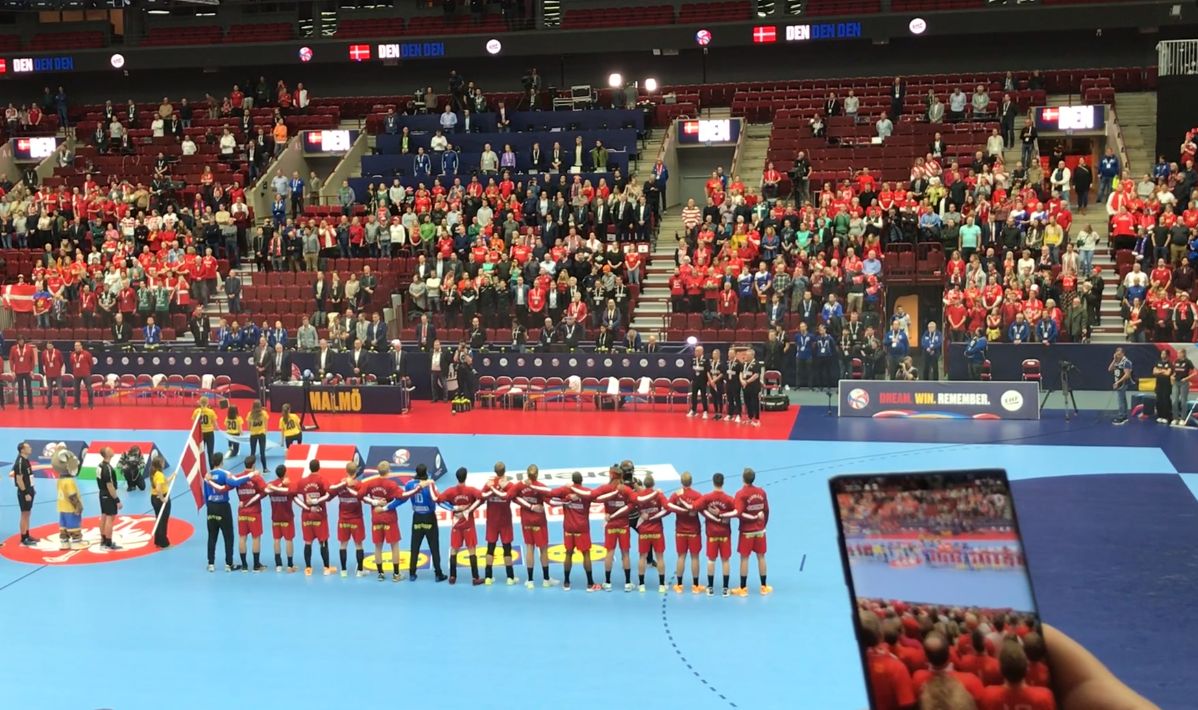 We are also at #EHFEuro2020 supporting Bygma, the head sponsor of the Danish national handball team, making it possible for Bygma to bring their customers to all of the games.  

Yesterday's match was exciting as #Hungary drew with world champions #Denmark.
#dreamwinremember 🏆