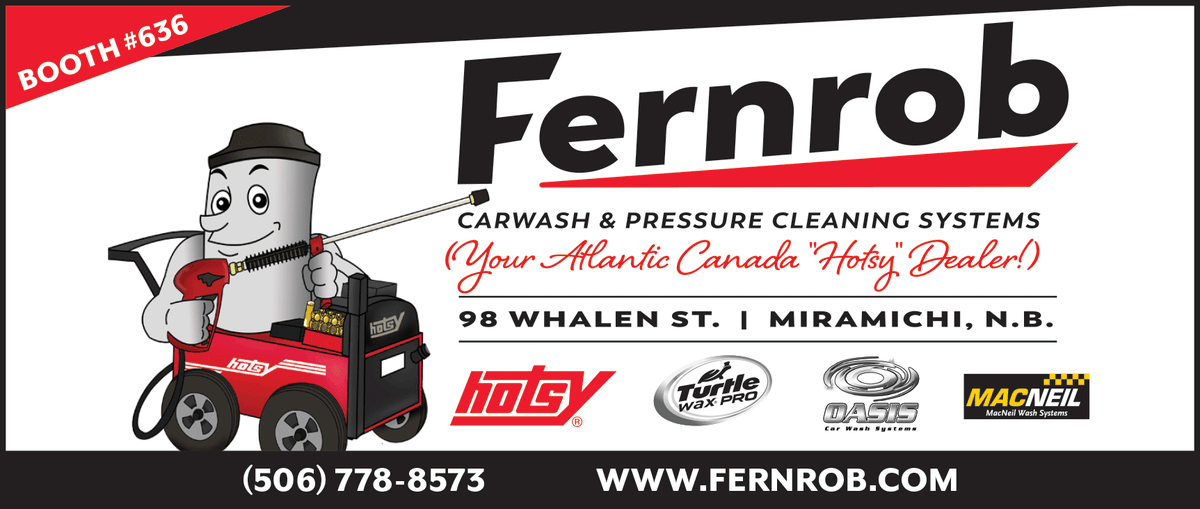 Visit Fernrob Carwash And Pressure Cleaning Systems and take advantage of 30% off all Pressure Washer Sales booked* at the show! 

*Down payment required upon booking

Check them out in booth #636!