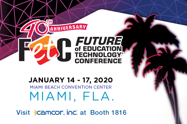If you are at #FETC this week, please come see #Camcor in Booth 1816. Incredible new must see #Technology                        

#STEM #Robotics #Curiscope #NewTek #MakeyMakey #EpsonPosterPrinter #NewlineInteractive #STEMFuse #SlingStudio #MimioMyBot #AVer #FETC
