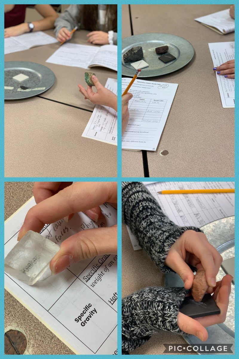 Look Ms. Morell it worked! #calcitedoublerefraction Mineral investigations...I heard a lot of #scienceiscool #checkthisout #ilovethis #littlevikingedu #6thgradescience #minerals