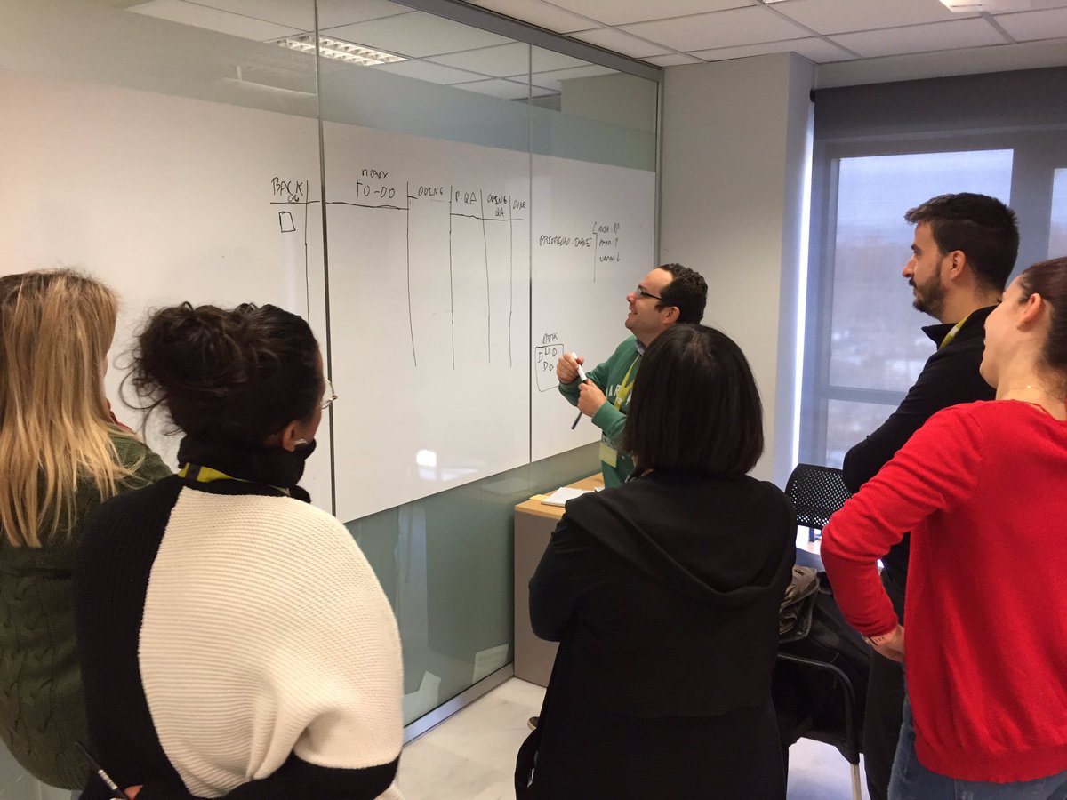 MoiArcSan's tweet photo. Maravilloso el equipo con el que he tenido la oportunidad de trabajar hoy en el Taller de Visual Management #BeAgile #TallerVM cc @everisCodeFEST https://t.co/SKbfi6Mlui
