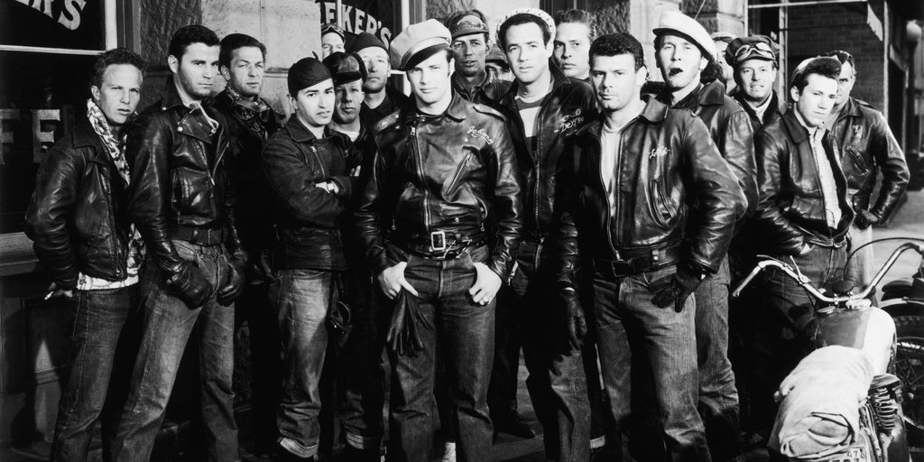 THE WILD ONE (1953, Dir: Benedek) Easy to laugh at, but once you set aside the outsized cultural influence and the “pow, Daddy-o!” Dialogue, what remains is a fable about how societies come undone, shot like a horror film, with great performances from Brando and Lee Marvin.