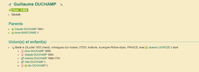 LDGenealogie's tweet photo. Tiens un #Implexe ça faisait longtemps !
Sachant que là ca concerne la branche de ma grand mère paternelle concernant le patronyme #DUCHAMP, attention il y'a plusieurs foyers distincts DUCHAMP en Ardèche, un dans le Nord du département Rochepaule et environs et un au sud du dpt. https://t.co/lrdsKMAQrw