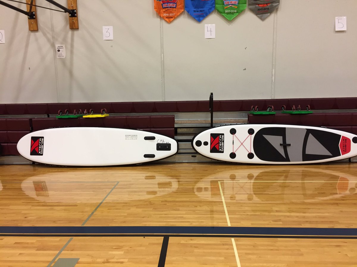 10surfergirl's tweet photo. You know it’s about to be a great day in PE when the @XTERRAplanet boards come out! Who said you need weights to work on muscular endurance? @AAHPERD  @KAHPERD #cmaway #PEoutofthebox 💙💚 https://t.co/DYd483yp91