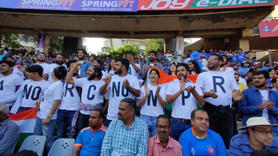 #IndiaRejectsNRC 

#IndiaAgainstCAA_NRC

#IndiaDoesNotSupportCAA_NRC
#DeobandAgainstCAA
Mumbai wankhede stadium