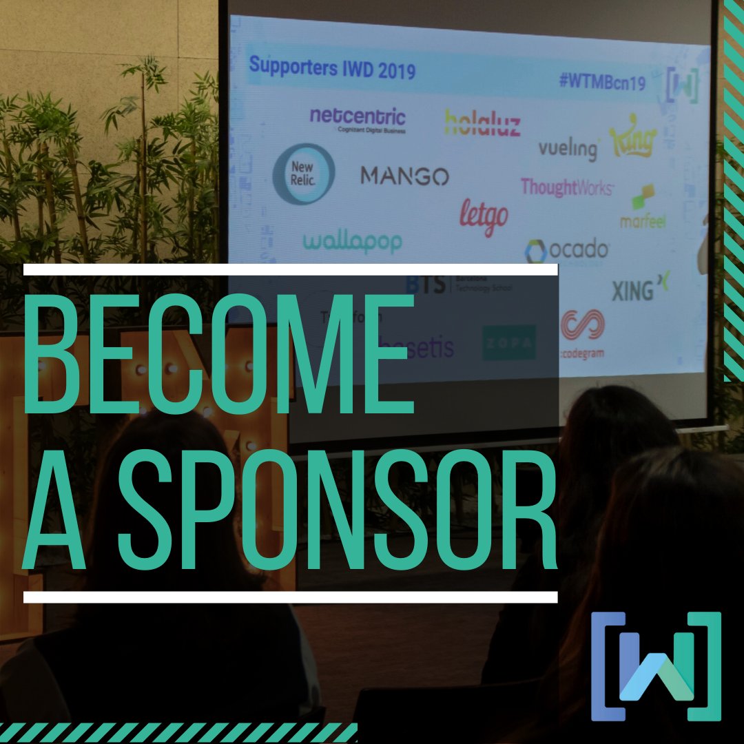 wtmbcn's tweet photo. Companies are starting to reserve their slot as sponsor for the 5th edition of IWD 2020 using the early bird discount! Would your company help to make this event amazing? Check options here: https://t.co/uQclEkBu1L #WomenTechmakers #WTM20 #WTMBcn20 #WTMBarcelona @GDGBarcelona https://t.co/sBnUiDKefX