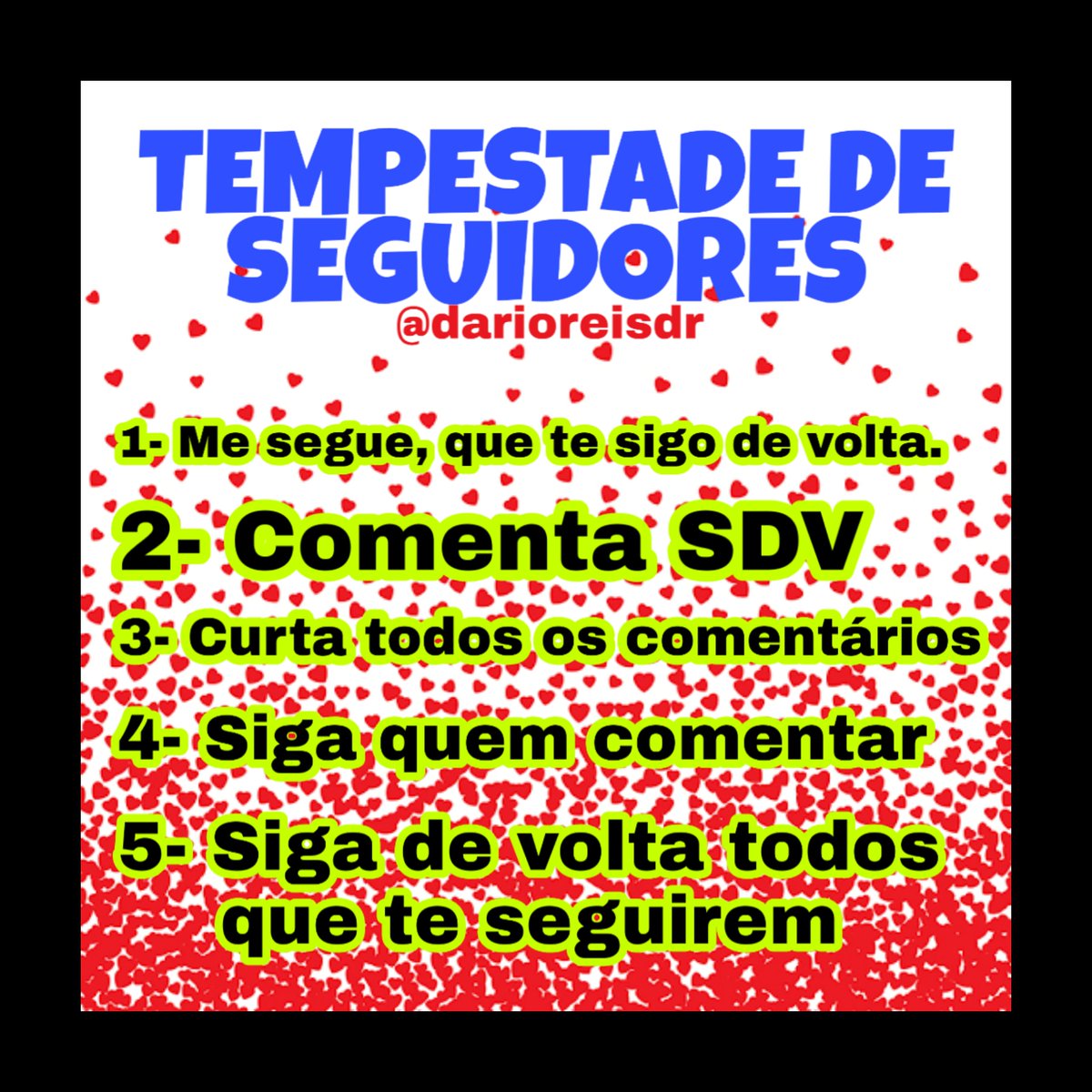 GOSTEI DESSA BRINCADEIRA...
Siga as regras.
5...4...3...2...1... VALENDO.

#seguidorestwitter #seguidoresreais #seguidores #seguidoresgratis #chuvadelikes #chuvadeseguidores #chuvadelike #chuvadeseguidores200k #twitterstorians  #divulgação #divulgacao #parceria #parceriasvia