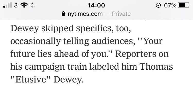 I think Thomas Dewey used a similar slogan in 1948