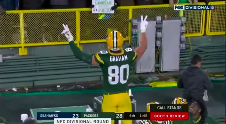 OnAirJosh's tweet photo. I messed up @crosbykicks2. I owe @TheJimmyGraham an apology. While he only threw up the single deuce on the field he clearly throws up the #DoubleDeuce after the play on the sideline. Proud of you Jimmy. https://t.co/tf5eJ70vC5