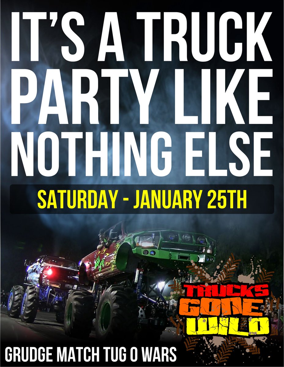 TheBarn_Sanford's tweet photo. #TRUCKTUGS #TRUCKPARTY 
SATURDAY JANUARY 25th 
MARK YOUR CALENDAR !  Trucks Gone Wild https://t.co/5Qaoj1MLtU
