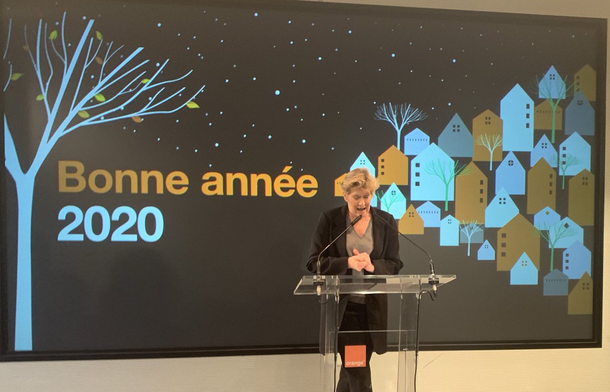 micheljumeau's tweet photo. En 2019, nous sommes restés concentrés et mobilisés pour délivrer les ambitions stratégiques d’ @Orange_France ➡️ #Réseau #ExperienceClient #Business toutes nos victoires sont le fruit du collectif ! Nous abordons 2020, avec force et convictions. Vœux de @fabiennedulac https://t.co/PnN62Jpp45
