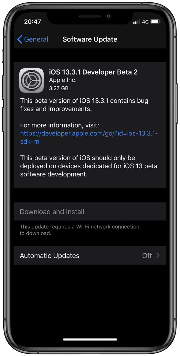iSWUpdates's tweet image. iOS 13.3.1 Dev beta 2 (17D5044a) has been released. #iOS1331 #iOS1331DevBeta2 #iOS1331Beta2