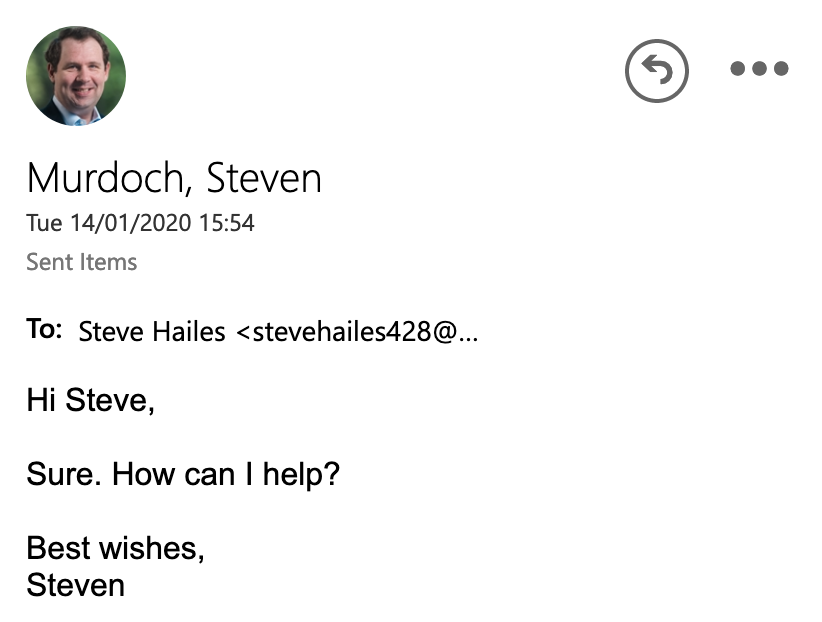 Hi Steve,

Sure. How can I help?

Best wishes,
Steven