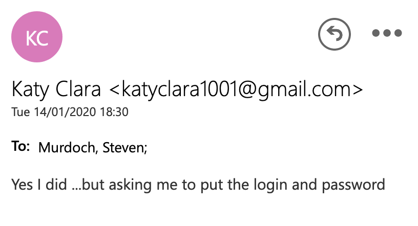 Yes I did ...but asking me to put the login and password