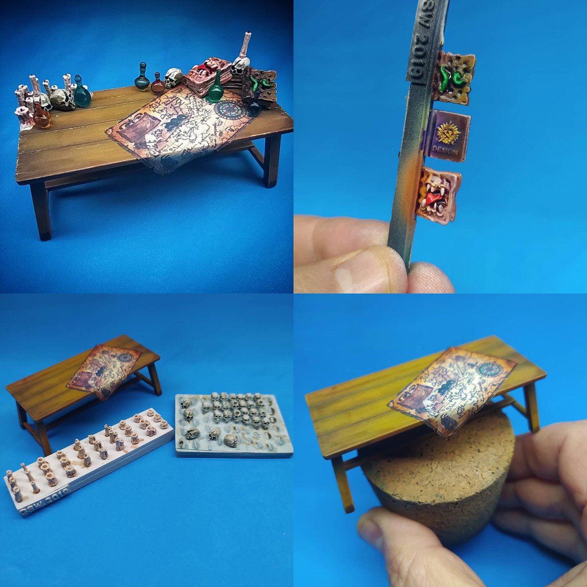 greenstuffworld's tweet photo. Creating a small scene loaded with magic potions step by step 😍
.
@greenstuffworld #wargames #acrylicpaints #hobbytools #candyink #miniatures #tabletop #hobby #painting #resin #tutorials #dioramas #basing #greenstuff #sculpting #miniaturepainting #AOS https://t.co/m3nFVCei0Y