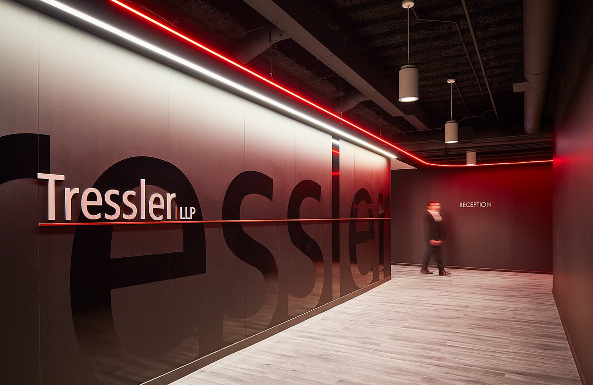 Law firm, modernized. <a href="/TresslerLLP/">Tressler LLP</a>'s new space includes plenty of teaming areas that encourage all-staff collaboration, and previously-designed corner offices are now open spaces with unbeatable views. #workplacedesign bit.ly/384hKS9