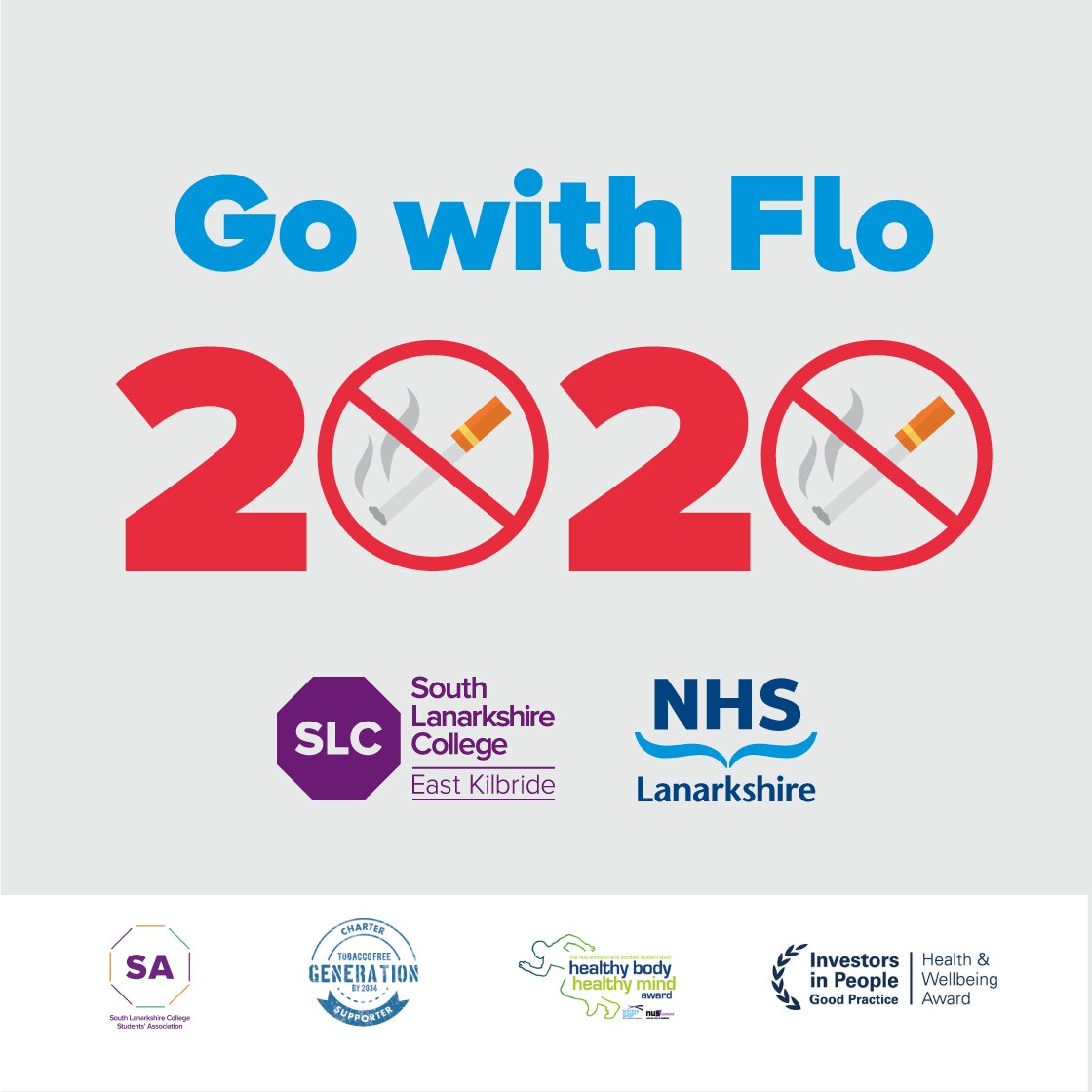 SLCek's tweet photo. This New Year the NHS Lanarkshire βGo with Floβ team will be running a free 12 week programme to support students and staff to quit smoking. To register your interest follow the link https://t.co/TCbgK97J9D
#newyear #stopsmoking #beslcek #southlanarkshirecollege https://t.co/Z8jXWI2bht