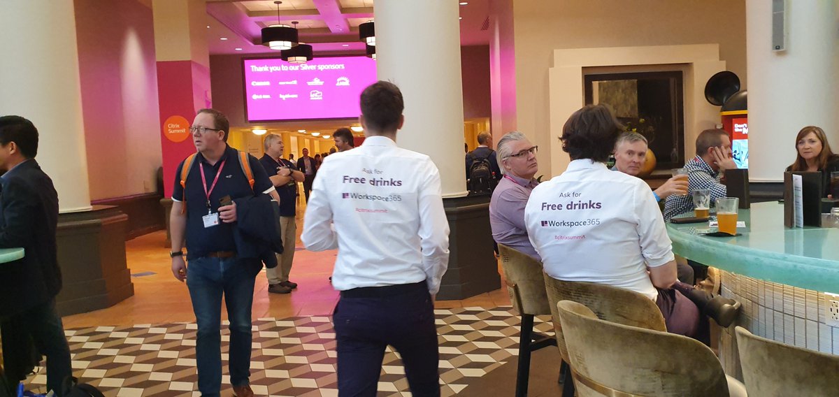 markgdiamond1's tweet photo. Come get a free drink and nice conversation about how we boost partners digital workspace at Phins! #citrixsummit #workspace365 https://t.co/aFo2JSCOGB