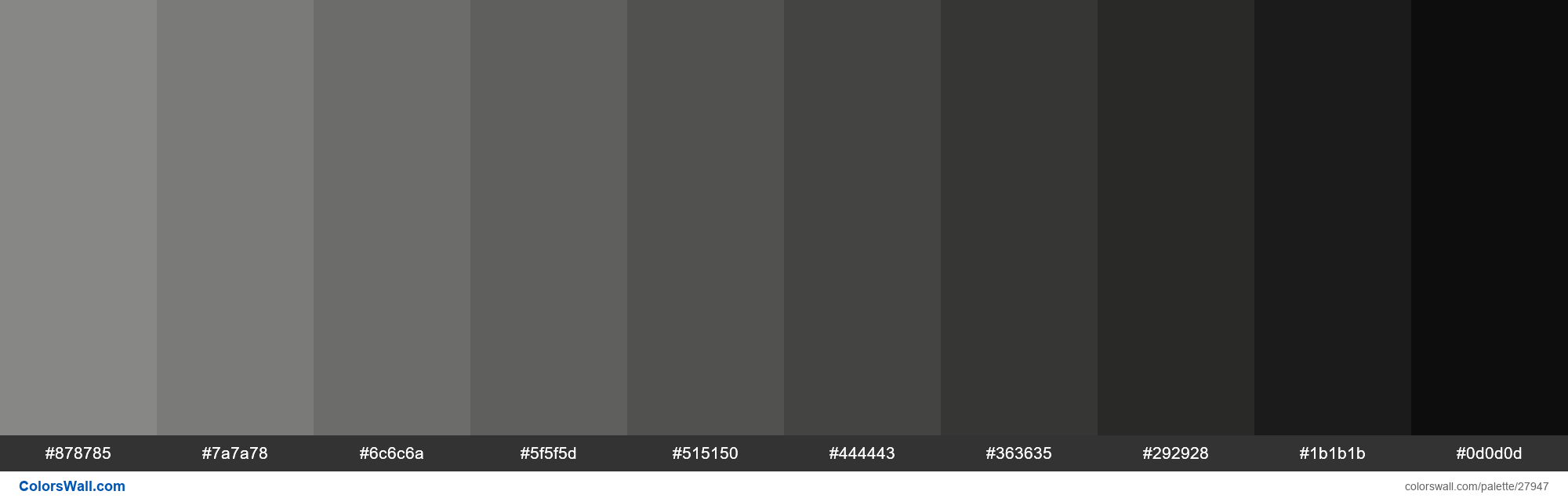 colorswall on X: Shades of Espresso color #4E312D hex #4e312d, #462c29,  #3e2724, #37221f, #2f1d1b, #271917, #1f1412, #170f0e, #100a09, #080504 # colors #palette   / X