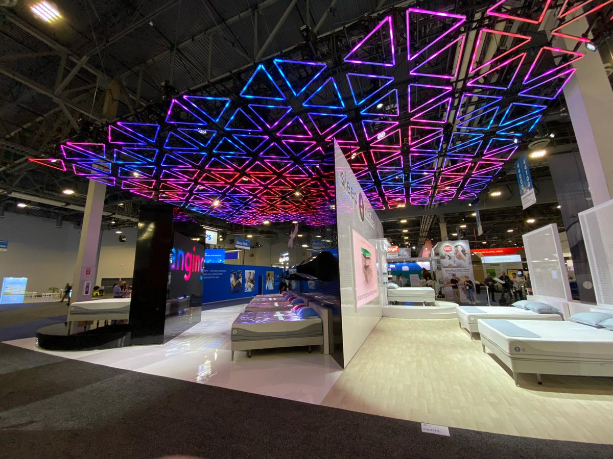 centpoint's tweet image. You could see the innovative @SleepNumber booth from aisles away. Even before #CES2020 opened, the booth stopped people in their tracks. @centpoint is proud to have partnered with Sleep Number on this exhibit
#exhibit #innovation