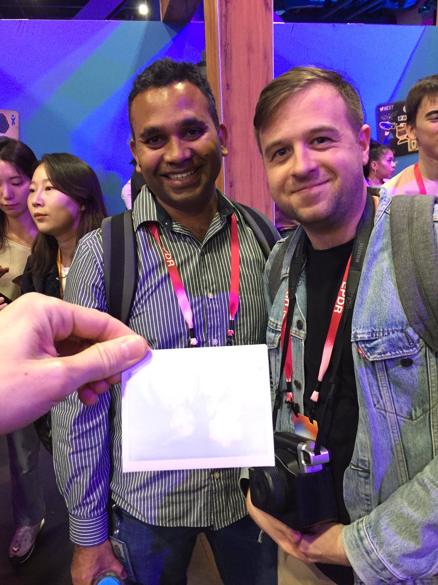 Waiting for our retro instant foto at #OneTeam with <a href="/ravikiranm/">Ravi Kiran Meka</a> by <a href="/seanmcque_n/">Sean McQueen</a> to develop