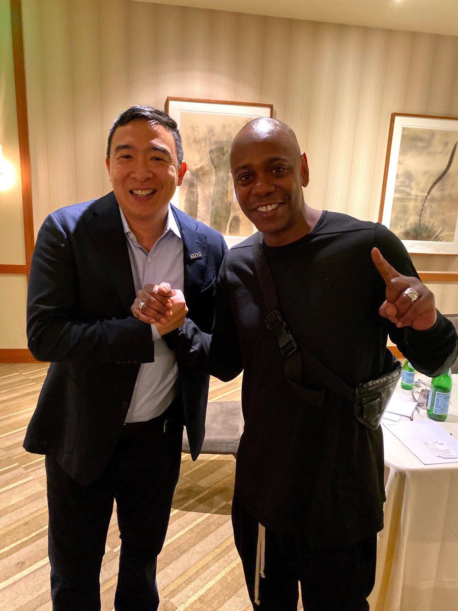 Thank you @DaveChappelle and welcome to the #yanggang. You are the best. Let’s do this for our kids. 🙏👍